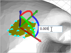 Enter translation Distance or Angle for rotation