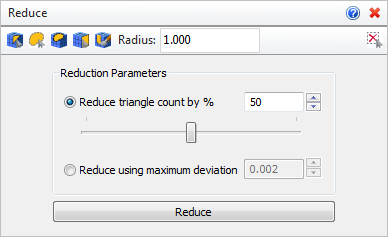 Reduce Mesh Options