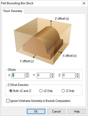 Dialog Box: Part Box Stock