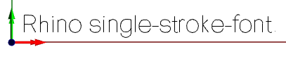 Rhino Single Strove Font Curves