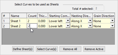 Count for Sheets