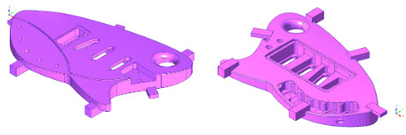 The 3D model of the guitar body is shown.