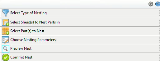 The NEST Browser contains each tab required to create nested components onto a flat sheet.