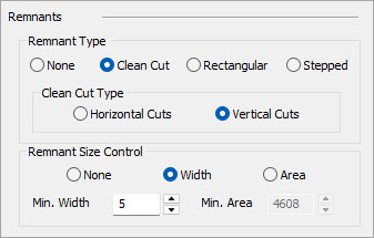 Here we see the Remnant parameters we set from the Nesting Parameters tab.