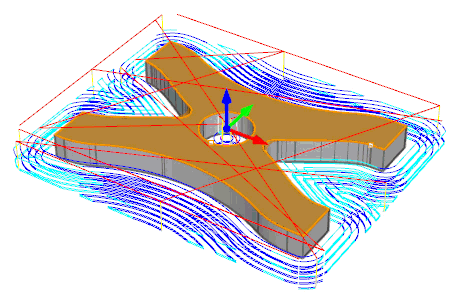 2½ Roughing on 3D Geometry, Offset Cuts, Mixed Cut Direction, 40% Stepover