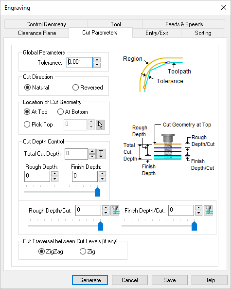 Dialog Box: 2½ Axis Engraving
