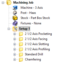 Machining Job Tree after AFM is performed