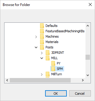 Browser for Folder dialog