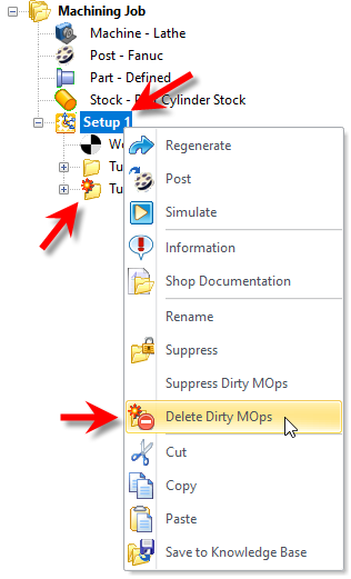 To Delete Dirty MOps
