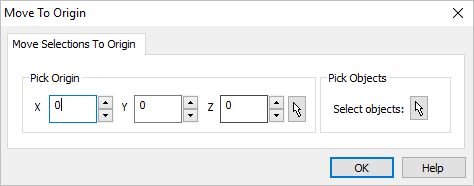 Dialog Box: Move to Origin