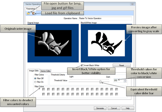 Dialog Box: Vector Operation
