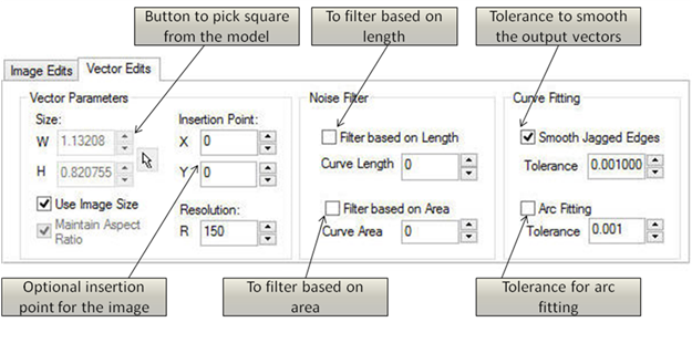 Dialog Box: Vector Operation, Vector Edits tab