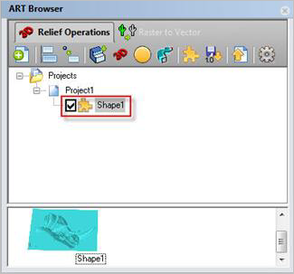 Shape after incorporation into the project