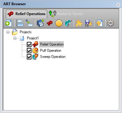 ART Browser, showing Ungenerated Operations