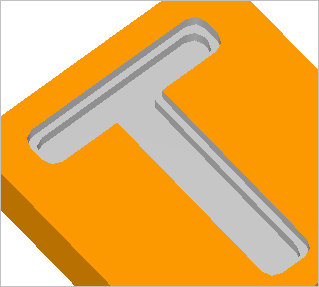 2½ Axis V-Carve Roughing Stock Simulation