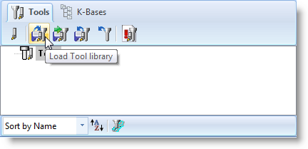 Locating the Load Tool Library button