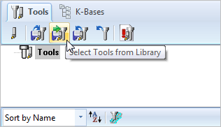Locating the Select Tools from Library button