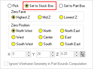 Work Zero - Set to Stock Box