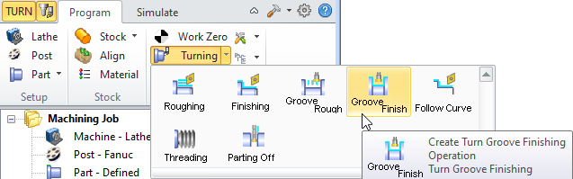 Turn Groove Finishing Menu Item