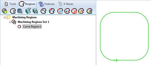 You will now be prompted to pick a start point of selected closed curve/region.