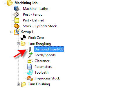 Right-Mouse click or Double-click on an Operation Icon from the Machining Browser