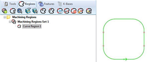 Select a Curve Region under Regions tab and click Edit Bridge Point in Selections. - Premium Configuration shown