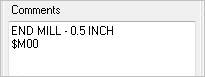 Tool Comments