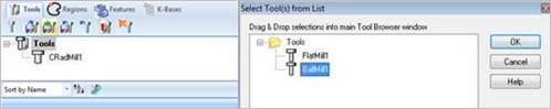 Drag & Drop Tools to the Machining Objects Browser.