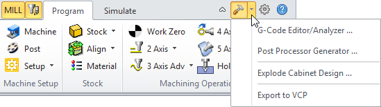 CAM System Utilities Menu Item - Premium Configuration shown