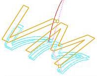 Curves Projected to 3D model