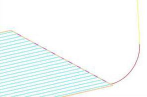 Entry and Exit motions at cut connections not applied.