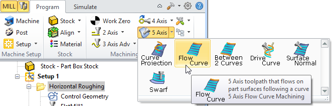 Flow Curve, 5 Axis Menu Item - Premium Configuration Shown