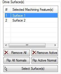 Drive Surface(s), dialog