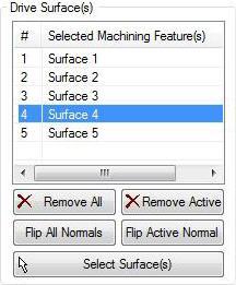 Drive Surface(s), dialog
