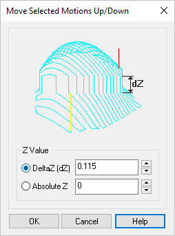 Dialog Box: Move Selected Motions Up/Down&nbsp;