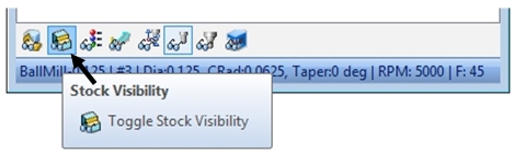 Location of the Toggle Stock Visibility Icon