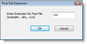 Dialog Box: Post File Extension