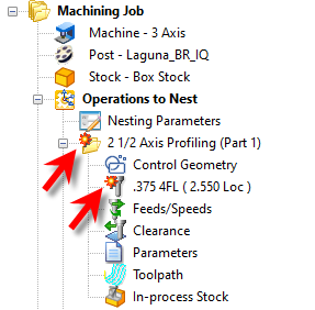 Display of Operations that need Regenerating after Editing
