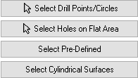 Hole Features Selection buttons