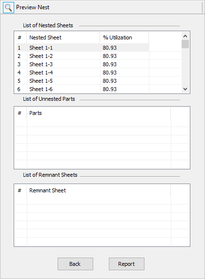 Execute Nest Results