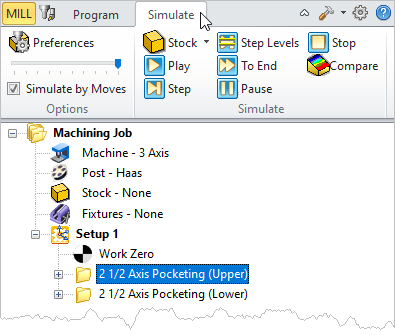 Note: MILL Module shown, Similar for MILL-TURN, TURN and Profile-NEST