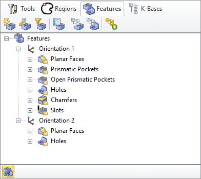 The Machining Objects (MObs) Browser, Features Tab