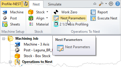 nesting-parameters-menu-selection
