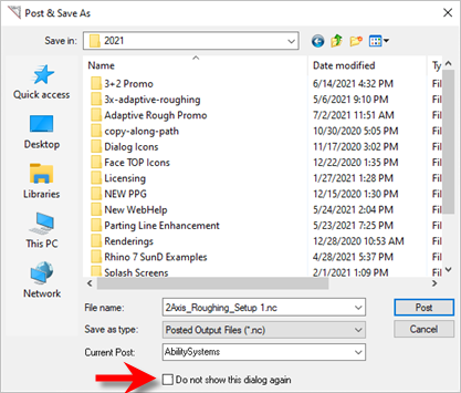Post & Save As Dialog