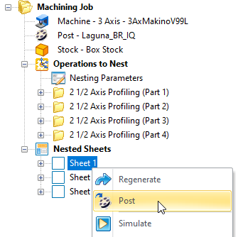 Example of Posting a Nested Sheet