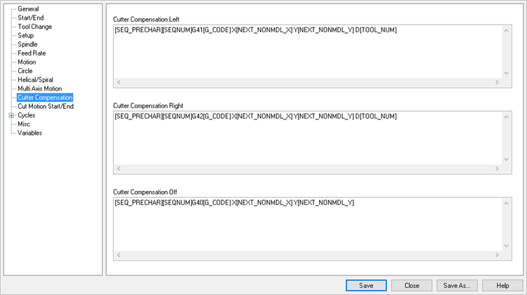PPG Editor: Cutter Compensation