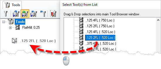 The list of tools will now be displayed under Select Tools(s) from list dialog.
