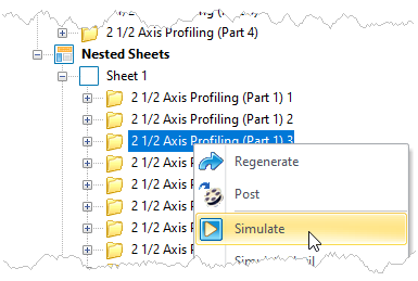 Simulate one or more Nested Operations