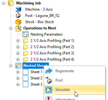 Simulate all Nested Sheet