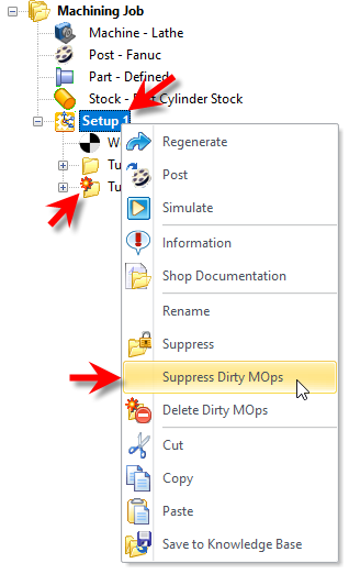 To Suppress all Dirty MOps